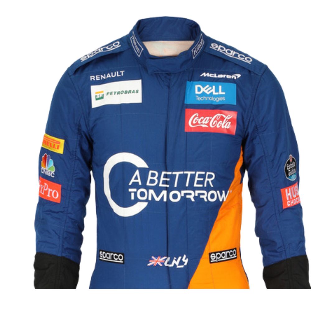 McLaren Formel 1 Team Lando Norris 2019 Formel 1 Rennanzug Replika (Rennversion)