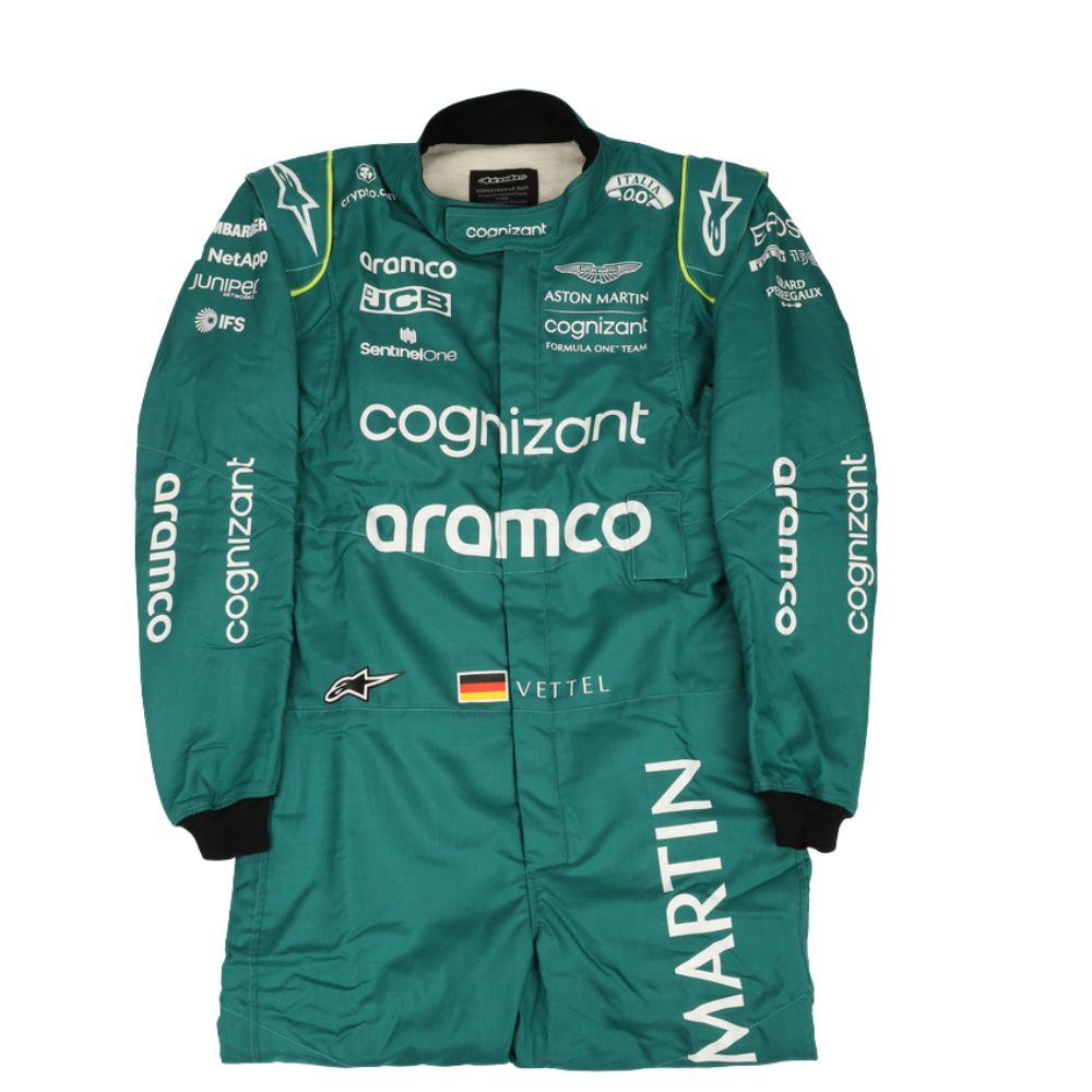 Aston Martin Aramco F1 Team Sebastian Vettel 2022 Formel 1 Rennanzug Replik (Rennen)