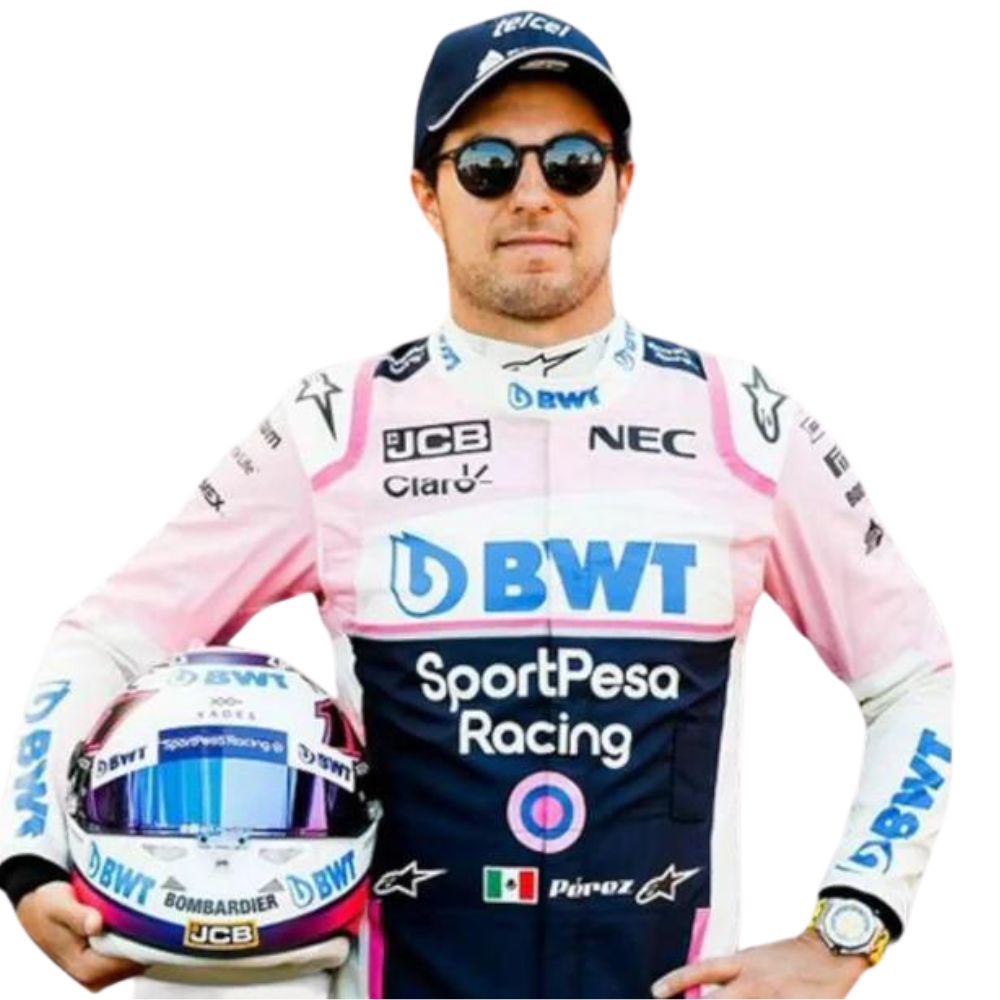 Sergio Perez 2019 Formel 1 Rennanzug Replika (Race Point)