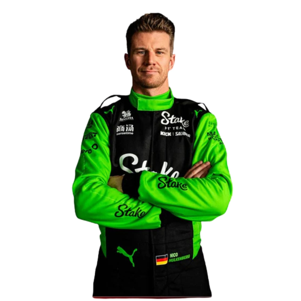 Stake F1 Team Kick Sauber Nico Hülkenberg 2025 Formel 1 Rennanzug Replik (Nico Hülkenberg Kick Race)