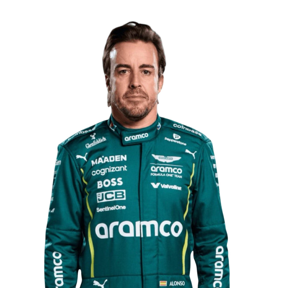 Aston Martin Aramco F1 Team Fernando Alonso 2025 Formel 1 Rennanzug Replik