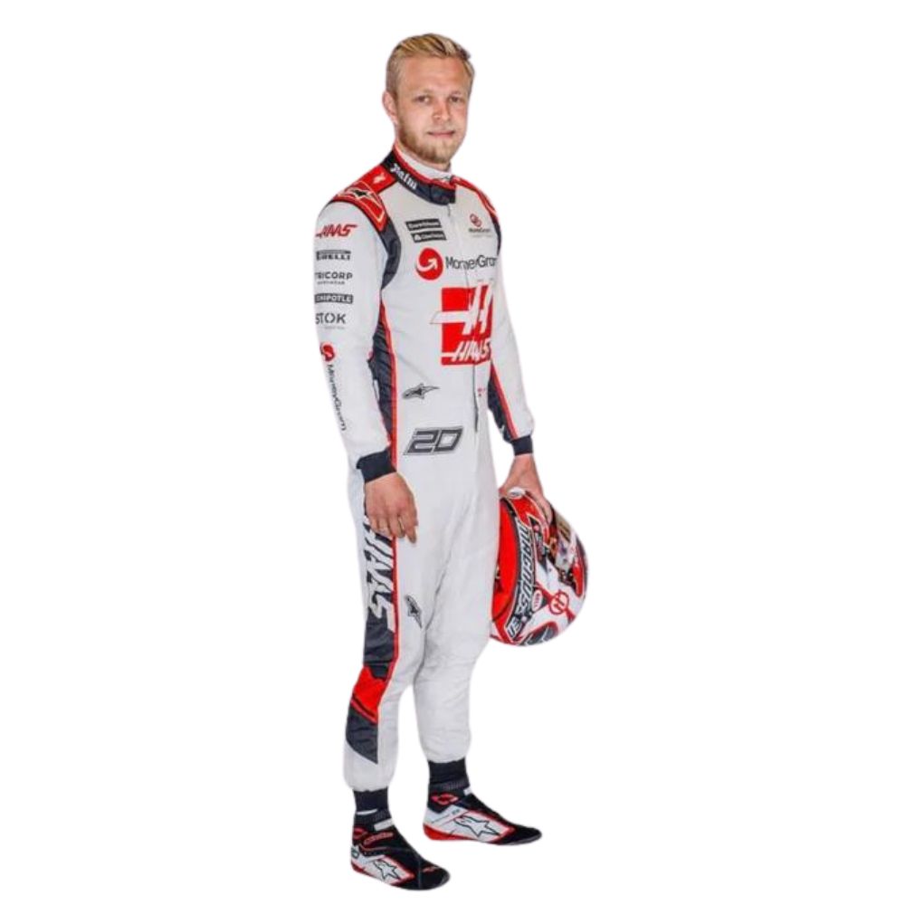 Haas F1 Team Kevin Magnussen 2023 Formula 1 Racing Suit Replica