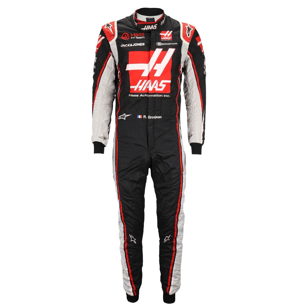Haas F1 Team 2020 Formel 1 Rennanzug Replik (Romain Grosjean)