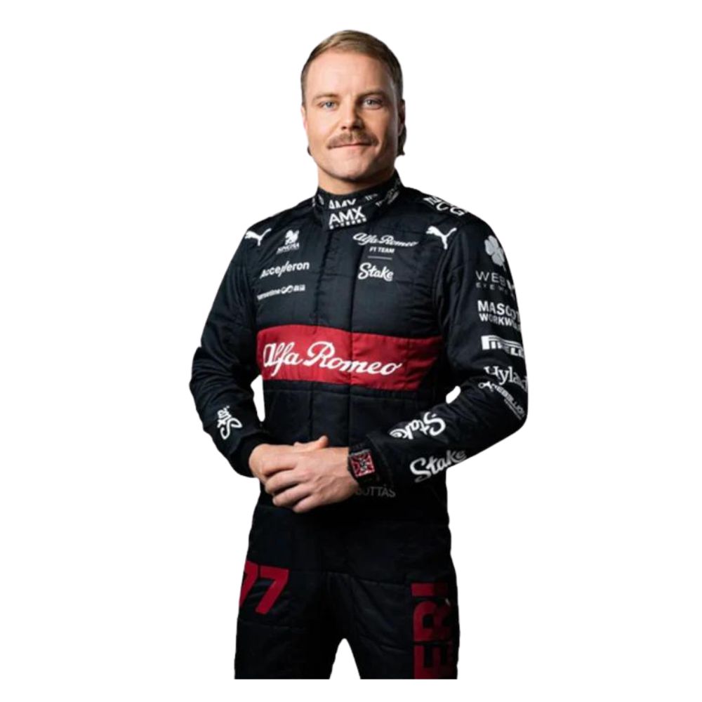 Alfa Romeo F1 Team Valtteri Bottas 2023 Formel 1 Rennanzug Replik