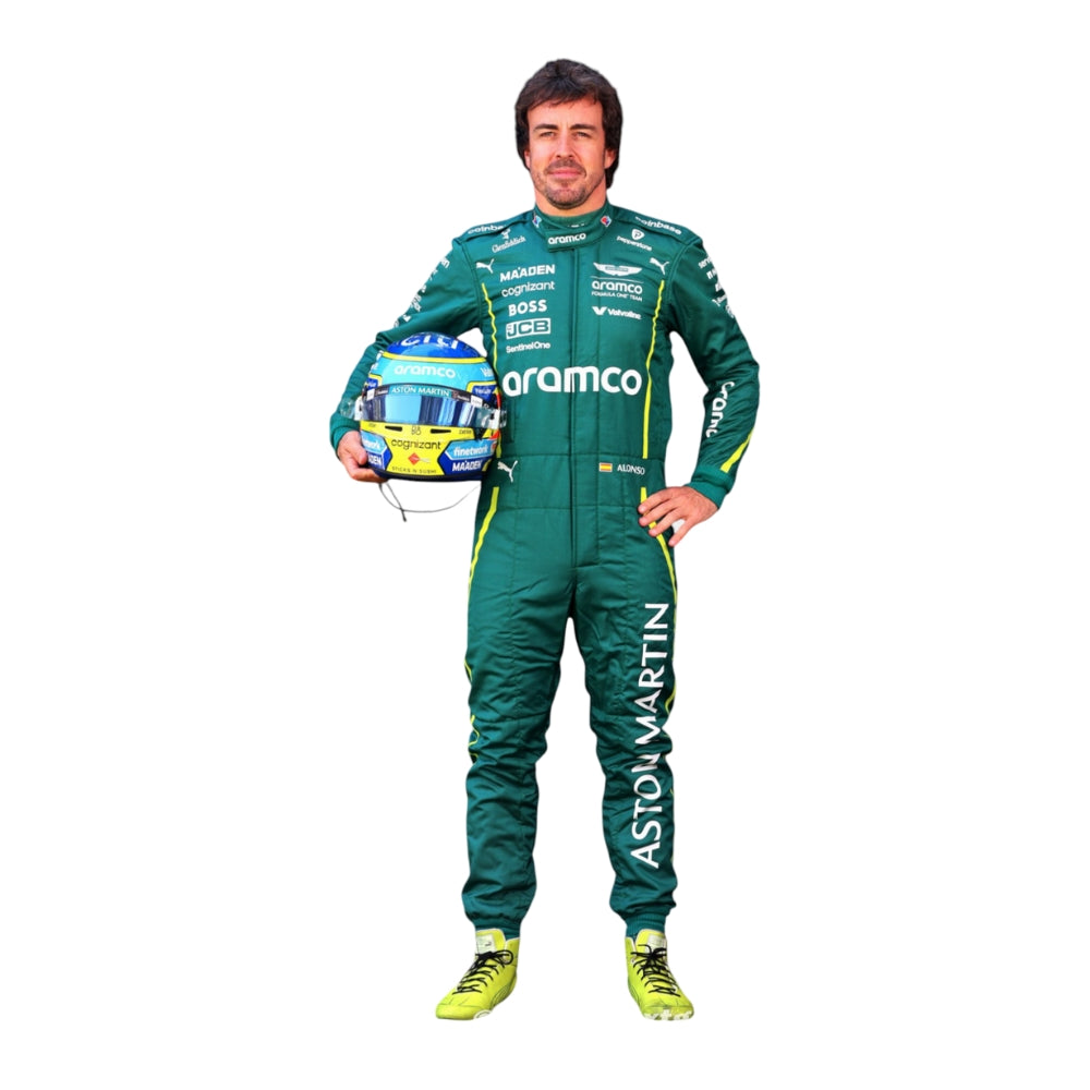 Aston Martin Aramco F1 Team Fernando Alonso 2025 Formel 1 Rennanzug Replik
