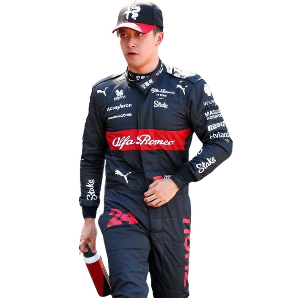 Alfa Romeo F1 Team Zhou Guanyu 2023 Formel 1 Rennanzug Replika