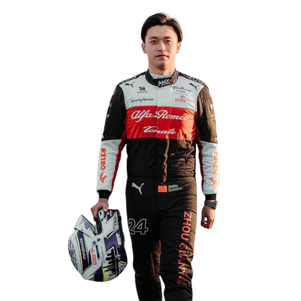 Alfa Romeo F1 Team Zhou Guanyu 2022 Formel 1 Rennanzug Replik (Rennen)