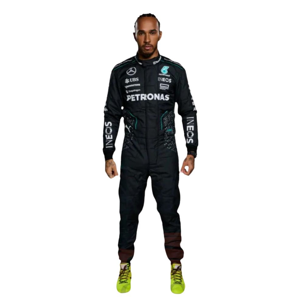 Mercedes-AMG Petronas F1 Team Lewis Hamilton 2024 Formel 1 Rennanzug Replik