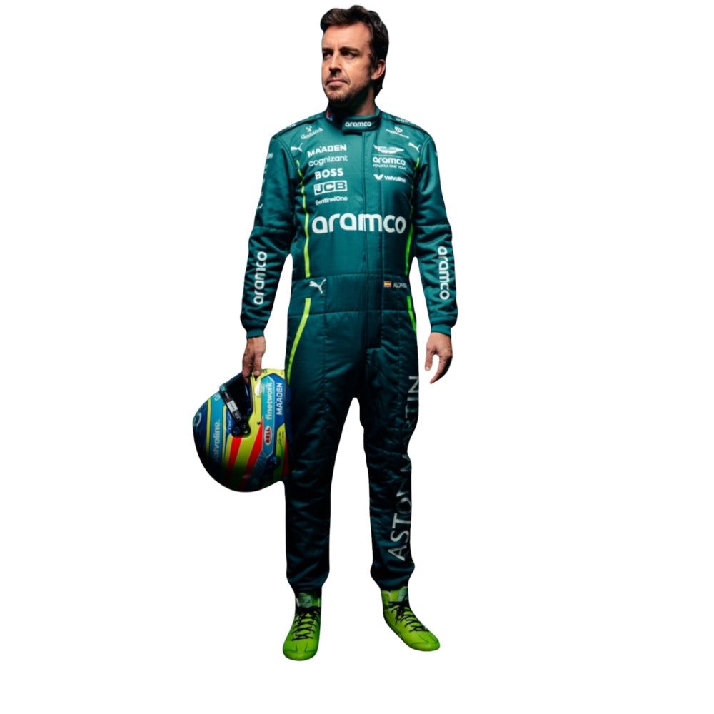 Aston Martin Aramco F1 Team Fernando Alonso 2025 Formel 1 Rennanzug Replik