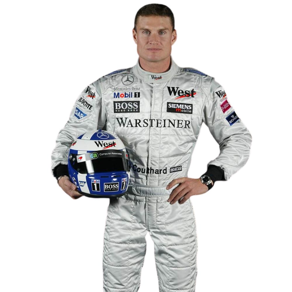 McLaren Formel-1-Team Formel-1-Rennanzug-Replik (David Coulthard Rennen 2002er)